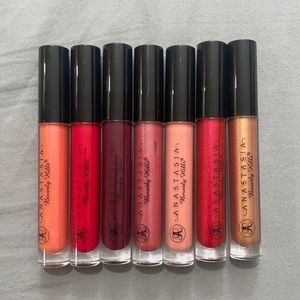 Set of 7 Anastasia Beverly Hills lip glosses.